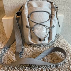 Gray North Face Crossbody Purse