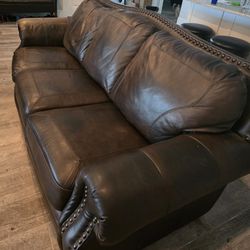 Premium 3 Seater Leather Couch 