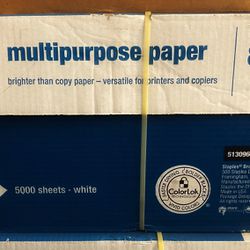 Staples Multipurpose Paper 10 Reams In a Case Letter Size New