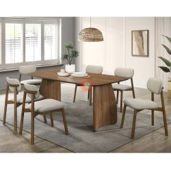 7pc Mid-Century Modern Dining Table Set