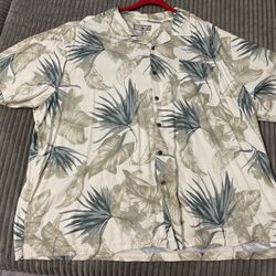 Caribbean Joe Mens Button Down Shirt EUC