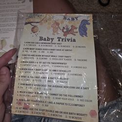 Baby Shower Baby Trivia Games (2 games And Pencils Included)