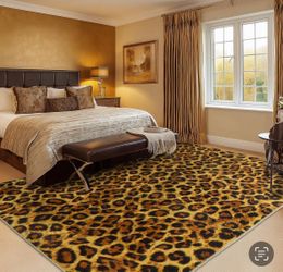 8x10 leopard print rug