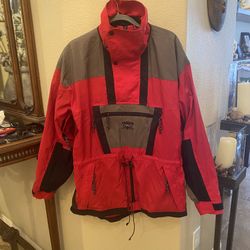 Vintage BOULDER XX GEAR Solar Lock Red Gray Anorak Jacket-Medium-Missing Hoodie