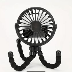 Black Or Light Blue Stroller Fan