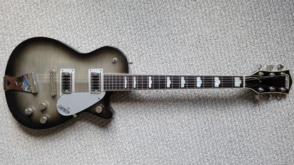 2001 Gretsch G6114B New Jet electric guitar, Transparent Black with HSC