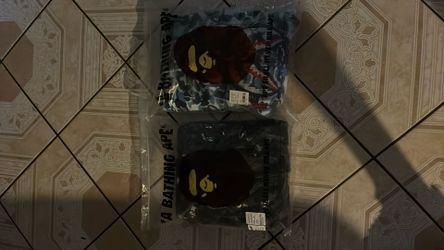 2 bape hoodies camo blue size L / hello kitty size M