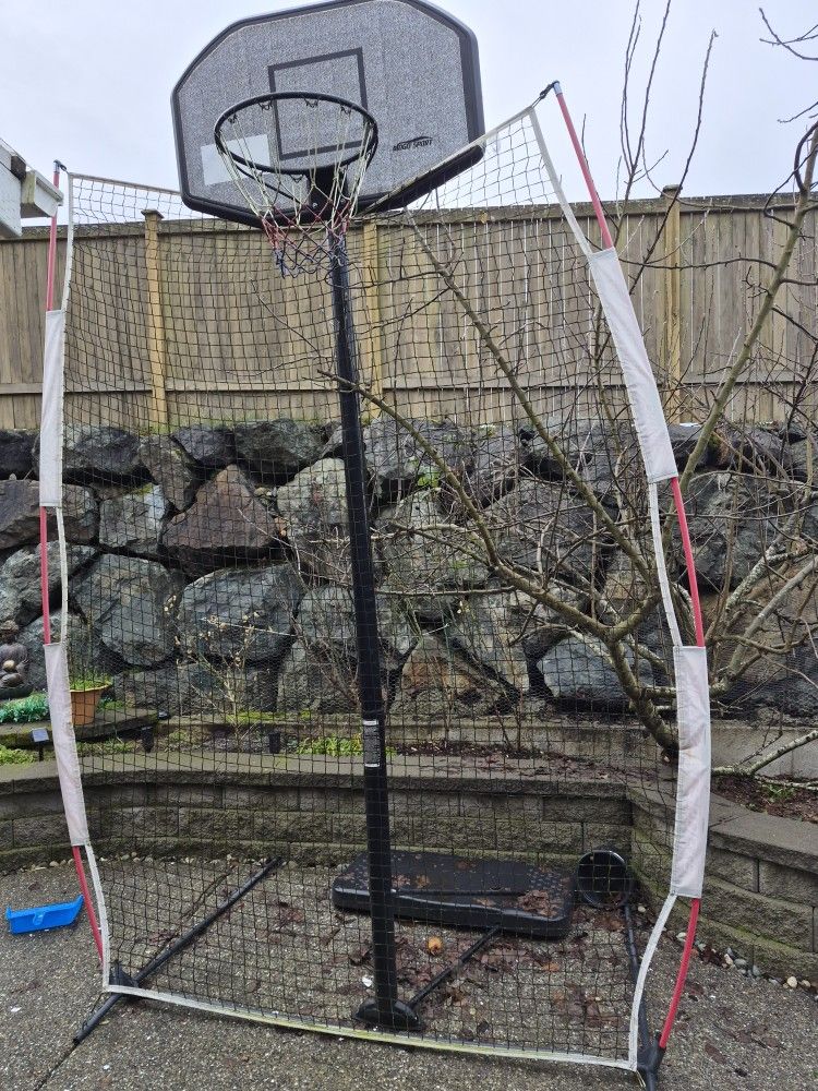 Basketball Hoop With Ball Returning Net