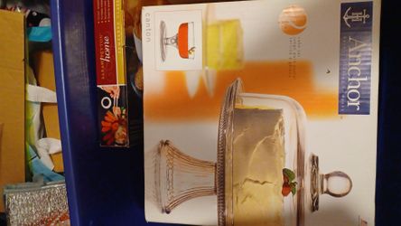 Anchor Hocking Canton Glass Cake Set