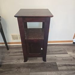 Side Table With Storage Cabinet
