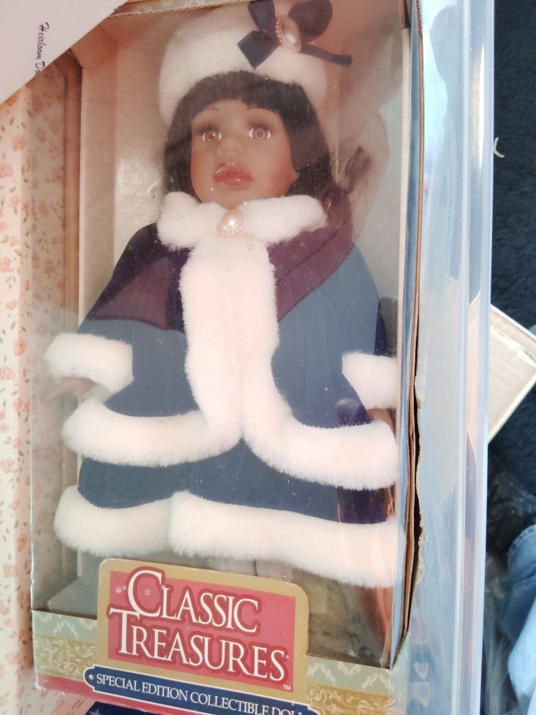 Vintage Fine Bisque African American Porcelain Doll,"