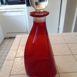 Antique Ruby Glass Decanter