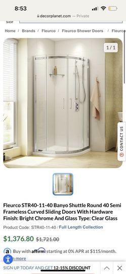 Shower Door Fleurco - STR40-11-40 In Chrome