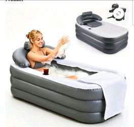 Inflatable Portable Bathtub with Air Pump
