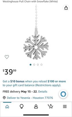 Westinghouse Pull Chain snowflake