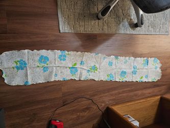 Scarf Floral Print Silk/Satin Vintage