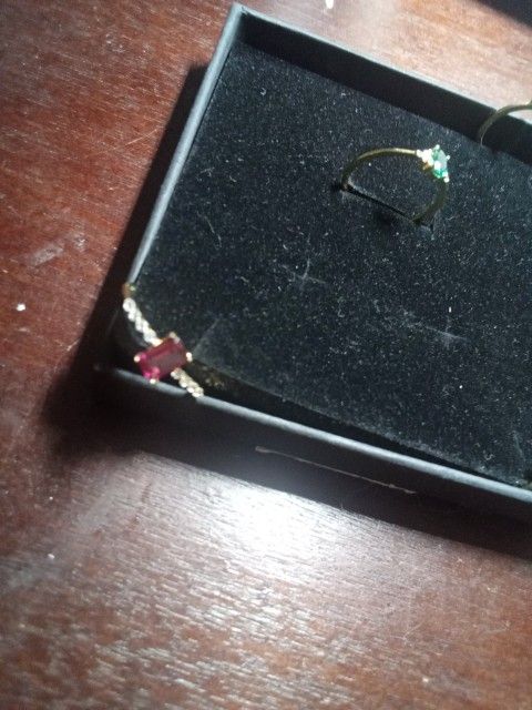 S925 Sterling Silver 18 Karat Gold-plated Emerald Green And A Beautiful Gemstone Color With Diamonds