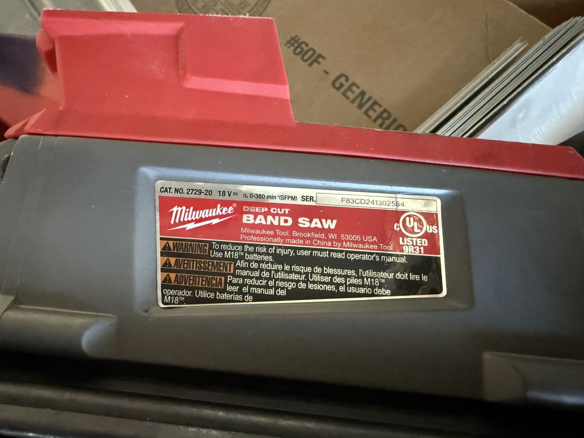 Vendo Ban Saw M18 Milwaukee 