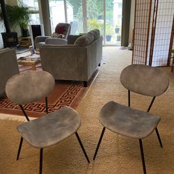 Chairs—gray, sturdy, comfy