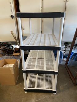 4-Tier Plastic Storage Shelving Unit | x2