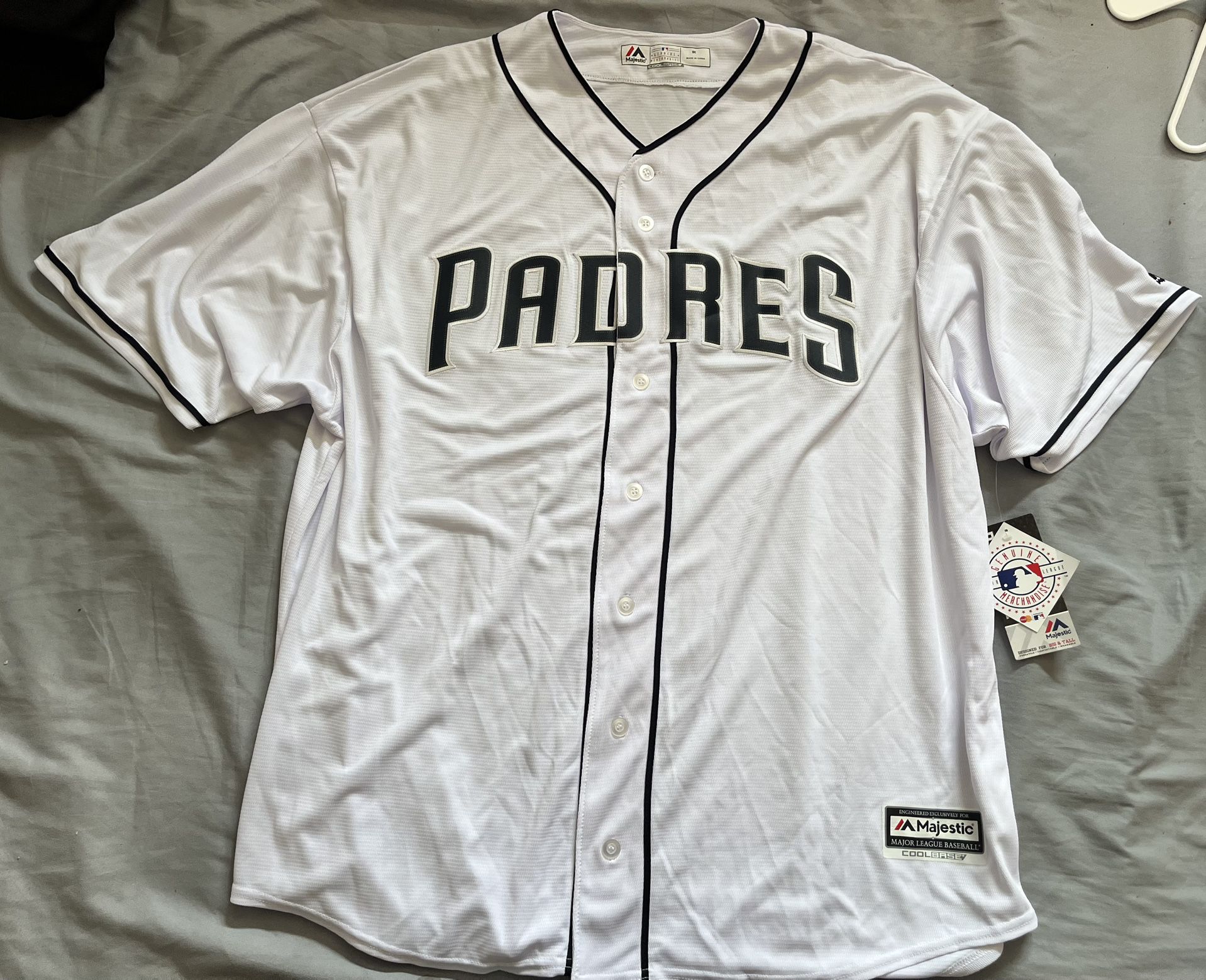 San Diego Padres White Home 2004-2018 Big & Tall Jersey for