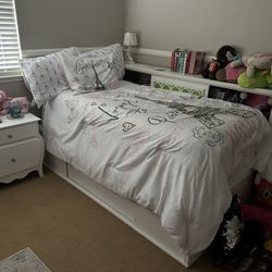 Twin Bed With Night Stand