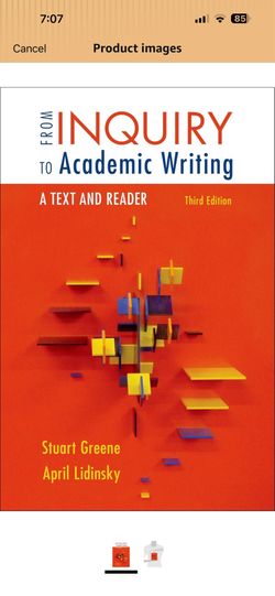 From  inquiry to Academic writing book