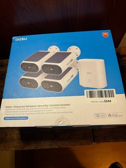 aosu 2K QHD Solar Security Cameras Wireless Outdoor System, 4-Cam-Kit