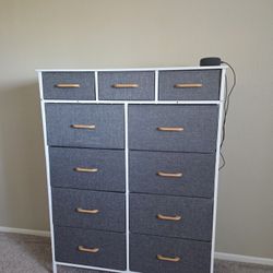 Tall Dresser, Fabric Drawers 
