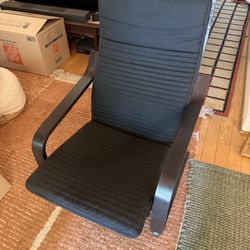 Black Frame Black Cushion IKEA Poang Armchair