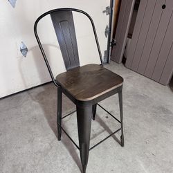 Counter Height Stools - Iron And Wood