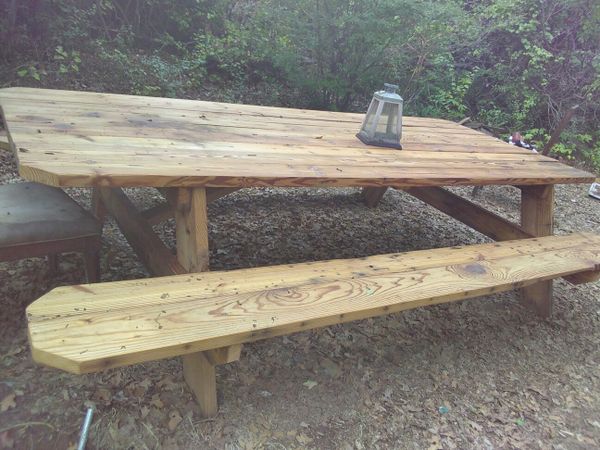Xl Custom Pine Picnic Table 8 X55 Refuced 200 Old Growth Xl Custom Pine Picnic Table 8 X55