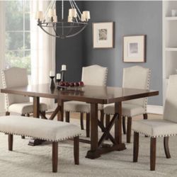 Dining Table + 4 Chairs and Bench