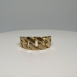 Half Cuban Ring Size 11 S925 Gold Vermeil