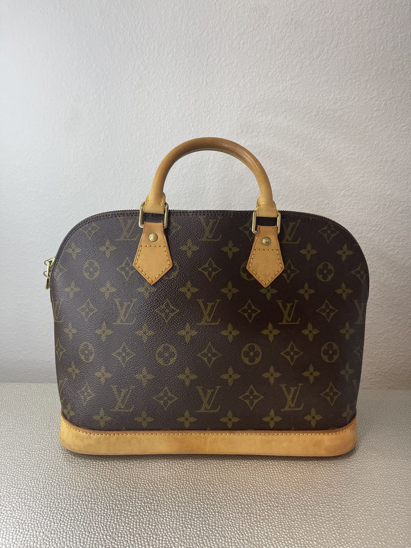 Authentic Louis Vuitton Alma Shoulder Bag PM Brown Canvas/Leather