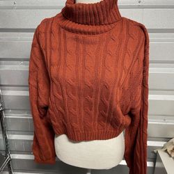 Rust Sweater Top