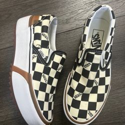 Checkered Stacked Platform Vans Women 