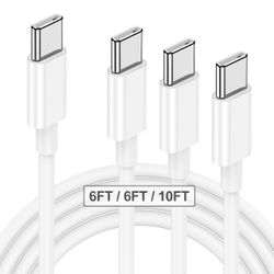 USB C Charger Cable for iPhone 15 iPad Charger Fast Charging for iPhone 15 Plus Max iPad Air/Mini, 60W PD Rapid Type C to C Charging Cord for Macbook 