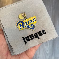 .925 Sterling Silver Los Angeles Rams Pendant NFL Football