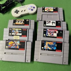 SNES Games And Remote Lot