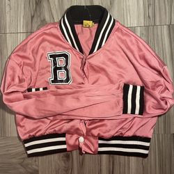 Letter B Pink Varsity Jacket 