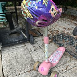 Kids Scooter And Helmet