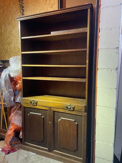 Vintage  Wood Bookcase with adjustable shelves