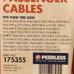 Peerless Passenger Car Tire Cables / Chains PN# 0175355