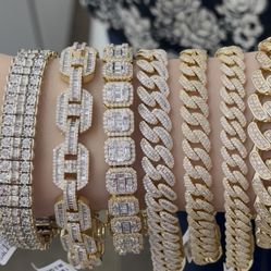 10KT/14KT Natural Diamond Men’s Rings and Bracelets 