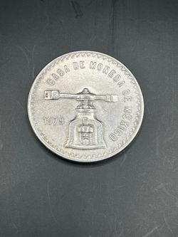 1979 Mexico Una Onza Troy De Plata Pura Casa de Moneda 1oz Silver Coin Ley 925