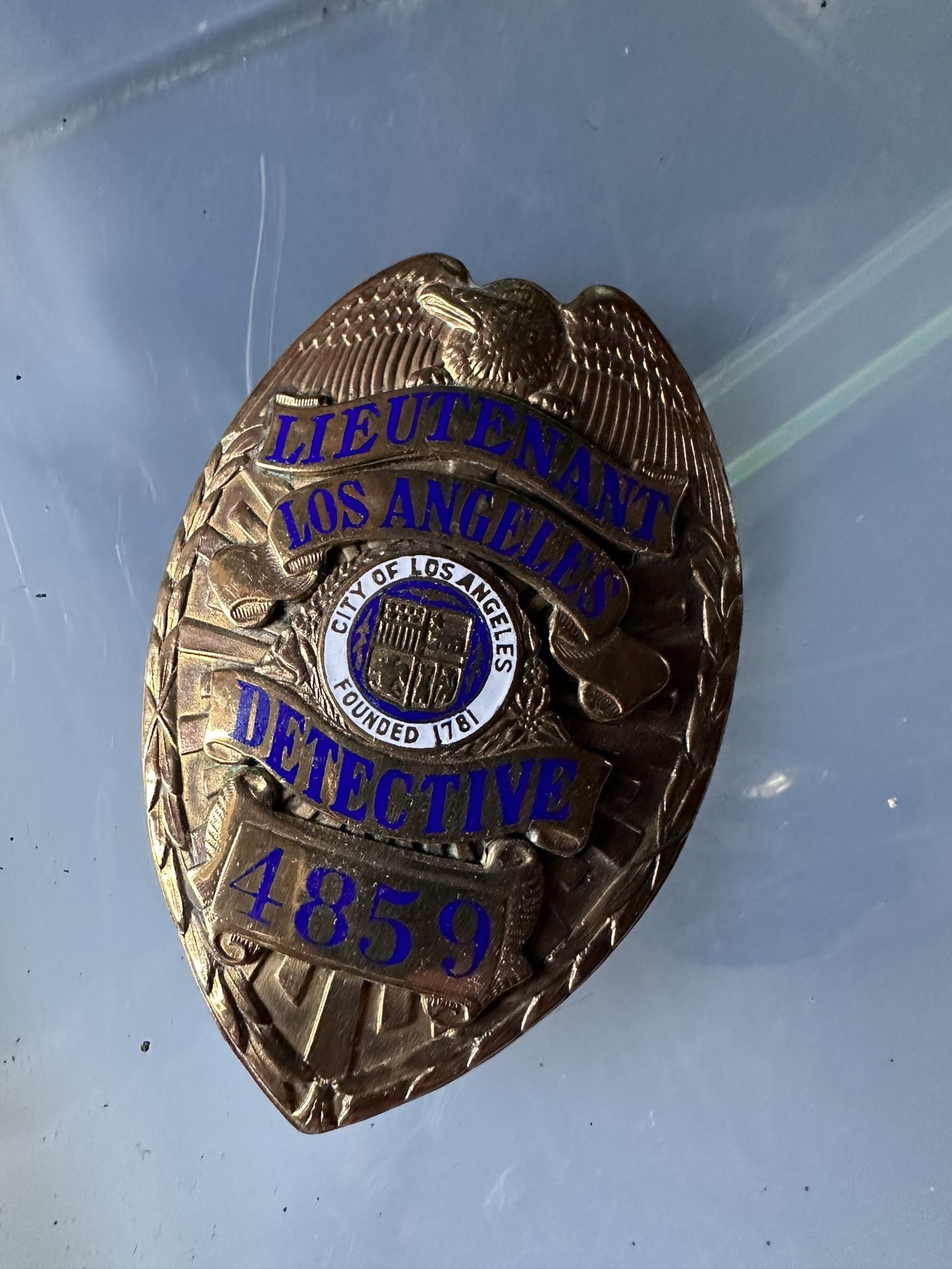 Obsolete Los Angeles Police Badge
