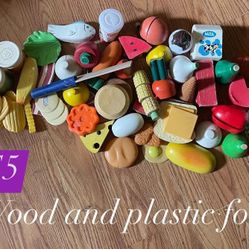 Wood And Plastic Play Food 