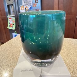 Glassbaby Gratitude Green Pretrisk Candle Holder
