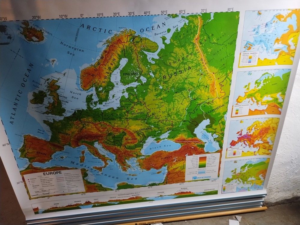 Available Nystrom Eastern Hemisphere Pull-Down MapsSize: 65" x 53"
